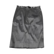 Dolce & Gabbana Pre-owned Pre-owned Satin nederdelar Gray, Dam