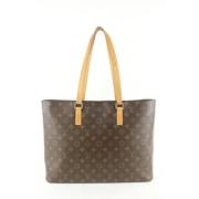 Louis Vuitton Vintage Coated Canvas LV Väskor Brown, Dam