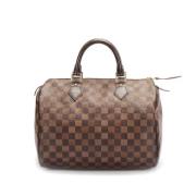 Louis Vuitton Vintage Pre-owned Belagd canvas handvskor Brown, Dam