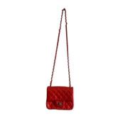 Chanel Vintage Förhandsägd Röd Läder Chanel Tidlös Mini Red, Dam