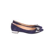 Armani Pre-owned Pre-owned Platta skor Blue, Dam