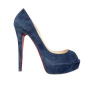 Christian Louboutin Pre-owned Pre-owned Läder klackskor Blue, Dam