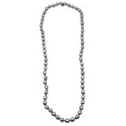 Chanel Vintage Pre-owned Metall halsband Gray, Dam