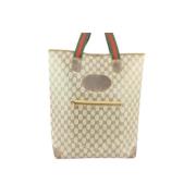 Gucci Vintage Italienska Coated Canvas Väskor Brown, Dam