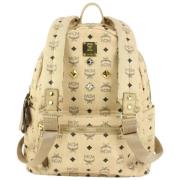 MCM Pre-owned Pre-owned läderryggsäckar Beige, Dam