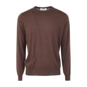 Filippo De Laurentiis Brun Merino Crew Neck Sweater Brown, Herr