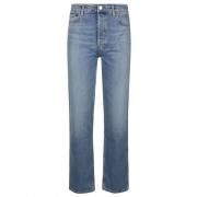 Re/Done Rio Fade High Rise Loose Jeans Blue, Dam