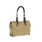 Prada Vintage Pre-owned Nylon prada-vskor Beige, Dam