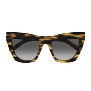 Saint Laurent New Wave SL 214 Kate Solglasögon Brown, Dam