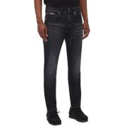 7 For All Mankind Supersmala Svarta Skinnyjeans Gray, Herr