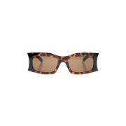 Balenciaga Timglas Rektangel solglasögon Brown, Unisex