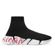 Balenciaga Graffiti Recycler Stickad Sneaker Black, Dam