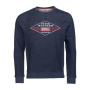 Barbour SMQ Application Sweatshirt Blue, Herr