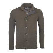 Barbour Herr Cardigan med Dragkedja och Patches i Alga Marina Brown, H...