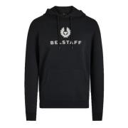 Belstaff Color Block Signature Hoodie Black, Herr