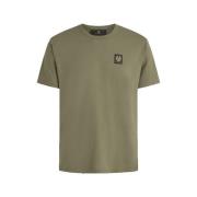 Belstaff Klassisk Rund Hals Kortärmad T-Shirt Green, Herr