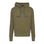 Belstaff Signature Sweatshirt Hoodie i True Olive-S Green, Herr