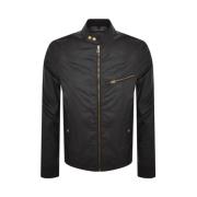 Belstaff Svart Walkham Vaxad Jacka Black, Herr