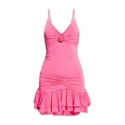Blumarine Ärmelös klänning med metallisk finish Pink, Dam
