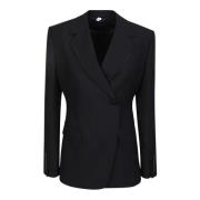 Burberry Klassisk Svart Ull Skräddarsydd Blazer Black, Dam