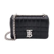 Burberry Stilfull Läder Cross Body Väska Black, Dam