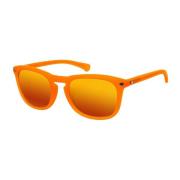Calvin Klein Herr Solglasögon i Orange med Spegelglas Orange, Herr