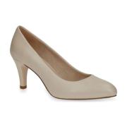 Caprice Beige Läder Business Pumps Beige, Dam