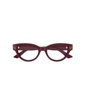 Cartier Burgundy Cateye Acetat Damglasögon med Panthère Huvud Red, Dam