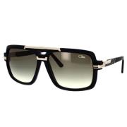 Cazal Vintage Pilot Solglasögon med Silver Metalldetaljer Black, Unise...