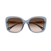 Chloé Oversized Fyrkantig Bio-Acetat Solglasögon Blue, Unisex