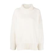Chloé Off-White Cashmere Roll-Neck Sweater White, Dam