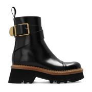 Chloé ‘Owena’ läder ankelboots Black, Dam