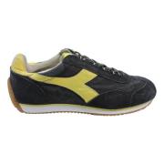 Diadora Stone Wash Black Phantom Canvas Sneakers Multicolor, Herr