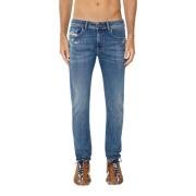 Diesel Skinny Fit Jeans med låg midja Blue, Herr