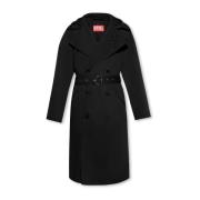 Diesel J- Matthew huva trenchcoat Black, Herr