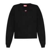 Diesel Sweatshirt med logotyp Black, Dam