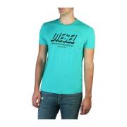 Diesel Slim Fit Rund Hals T-Shirt Blue, Herr