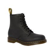 Dr. Martens Svarta Läderankelstövlar Black, Dam