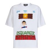 Dsquared2 Vit T-shirt med Modern Design White, Herr