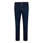 Dsquared2 Slim-Fit Blå Jeans med Slitna Detaljer Blue, Herr