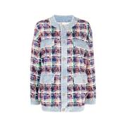 Dsquared2 Tweedjacka med denimdetaljer Multicolor, Dam