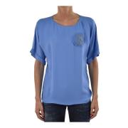 Dsquared2 Blått Siden Logo T-Shirt - Mod.S75NC0347S41339083 Blue, Dam