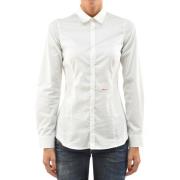 Dsquared2 Stilfull Vit Broderad Bomullsskjorta White, Dam