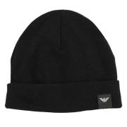 Emporio Armani Viskos Ull Blandning Armani Hatt Black, Herr