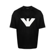 Emporio Armani Klassisk Bomull T-Shirt Black, Herr