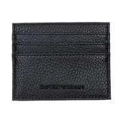 Emporio Armani Minimalistisk Krokodiltryck Korthållare Black, Herr