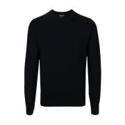 Emporio Armani Sportig Randig Sweatshirt Black, Herr