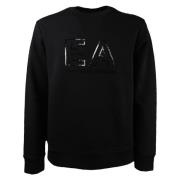 Emporio Armani Sweatshirt med Art. 3L1Mfg 1Jhsz - 0052 Black, Herr