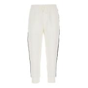 Emporio Armani Vita Joggingbyxor i Dubbel Jersey med Logotext White, H...