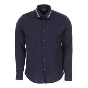 Emporio Armani Marinblå Regular FIT Herrskjorta Blue, Herr